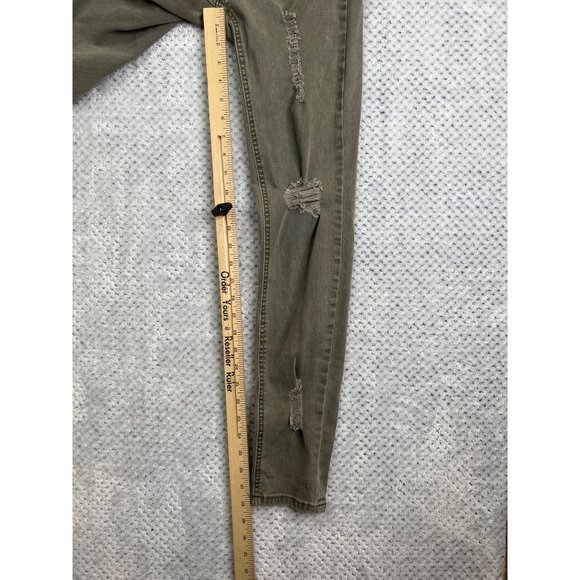 Refuse Tan Distressed Low Rise Jeans Size 4 Womens - Picture 11 of 14